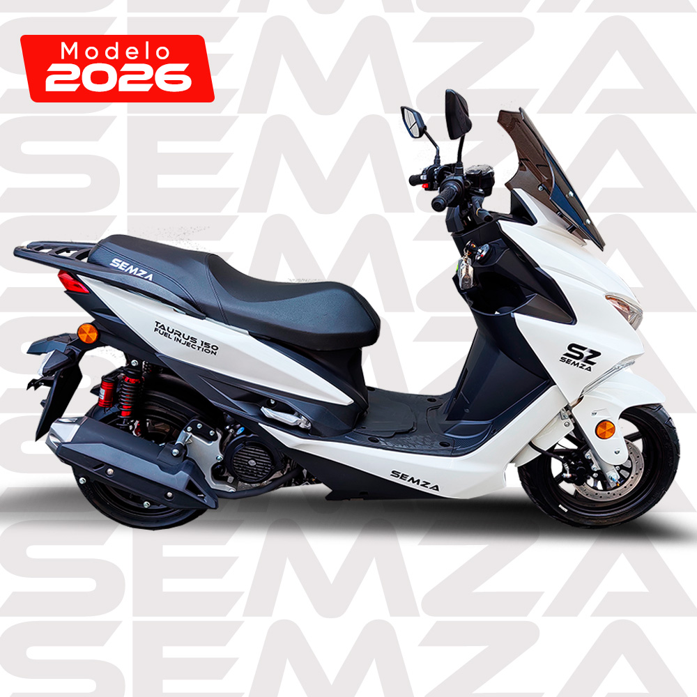 Moto scooter economica rendidora y bajita facil de manejar lima peru Semza Motos 2026 blanco