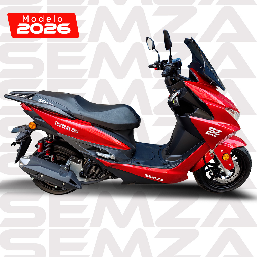 Moto scooter economica rendidora y bajita facil de manejar lima peru Semza Motos 2026 rojo
