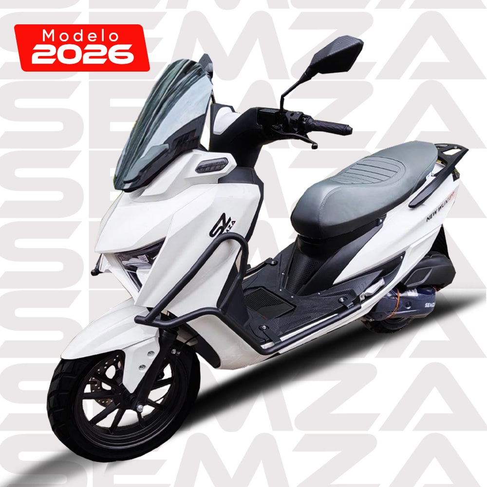Moto scooter Wuxi 150 semza motos Moto scooter economica rendidora y bajita facil de manejar lima peru Semza Motos 2026 blanco